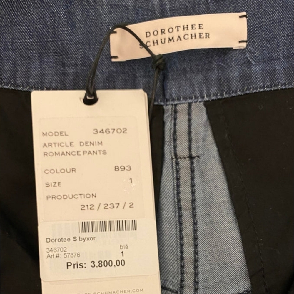 Dorothee Schumacher Wide-Leg High Waist Chambray Jeans/Pants, Size 5 (12) ~ EUC - Picture 16 of 16